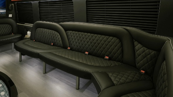 Interior of Simi Valley Party Bus Company's 18 Passenger Party Bus in Simi Valley