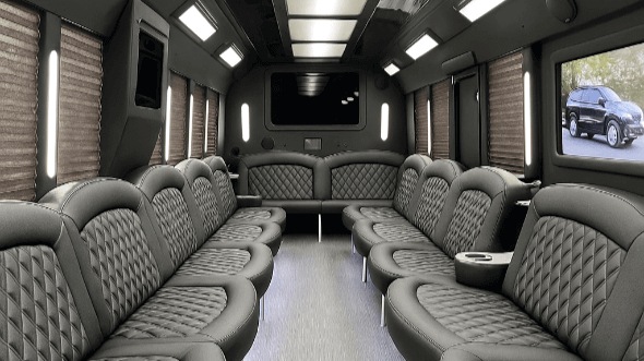 Interior of Salinas Party Bus Company's 20 Passenger Party Bus in Salinas