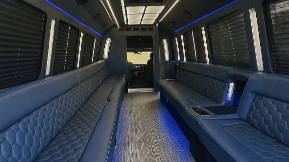 Interior of Simi Valley Party Bus Company's 20 Passenger Party Bus in Simi Valley