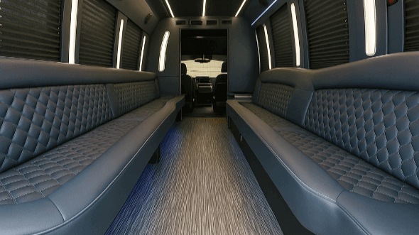 Interior of Thousand Oaks Party Bus Company's 20 Passenger Party Bus in Thousand Oaks