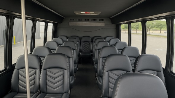 Interior of Santa Maria Party Bus Company's 30 Passenger Minibus in Santa Maria