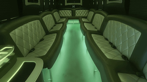 Interior of Santa Clarita Party Bus Company's 30 Passenger Party Bus in Santa Clarita
