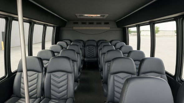 Interior of Santa Maria Party Bus Company's 35 Passenger Minibus in Santa Maria