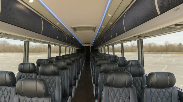 Interior of Santa Maria Party Bus Company's 40 Passenger Charter Bus in Santa Maria