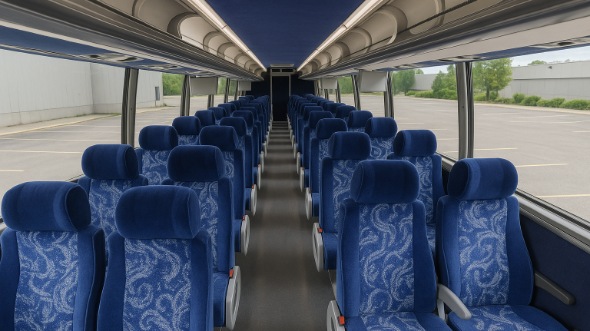 Interior of Santa Maria Party Bus Company's 45 Passenger Charter Bus in Santa Maria