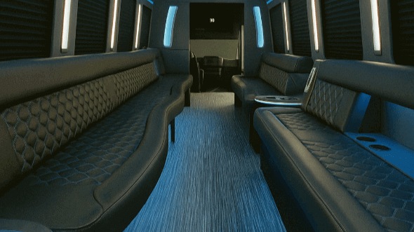Interior of Thousand Oaks Party Bus Company's 50 Passenger Party Bus in Thousand Oaks