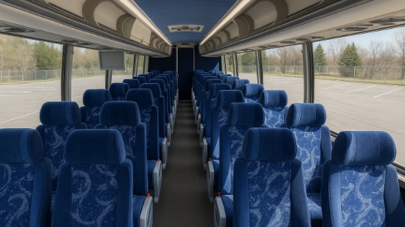 Interior of Santa Maria Party Bus Company's 51 Passenger Charter Bus in Santa Maria