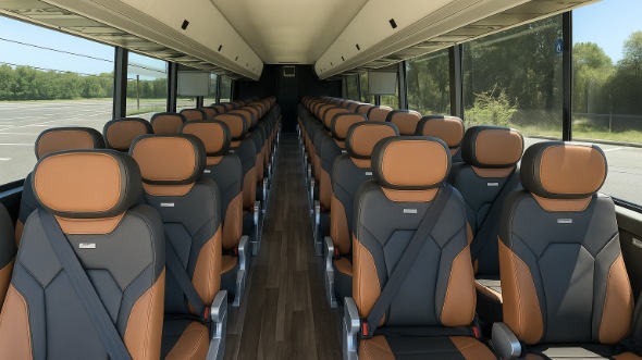 Interior of Santa Maria Party Bus Company's ADA Charter Bus in Santa Maria