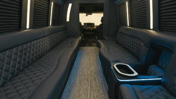 santa maria 40 passenger party bus inside