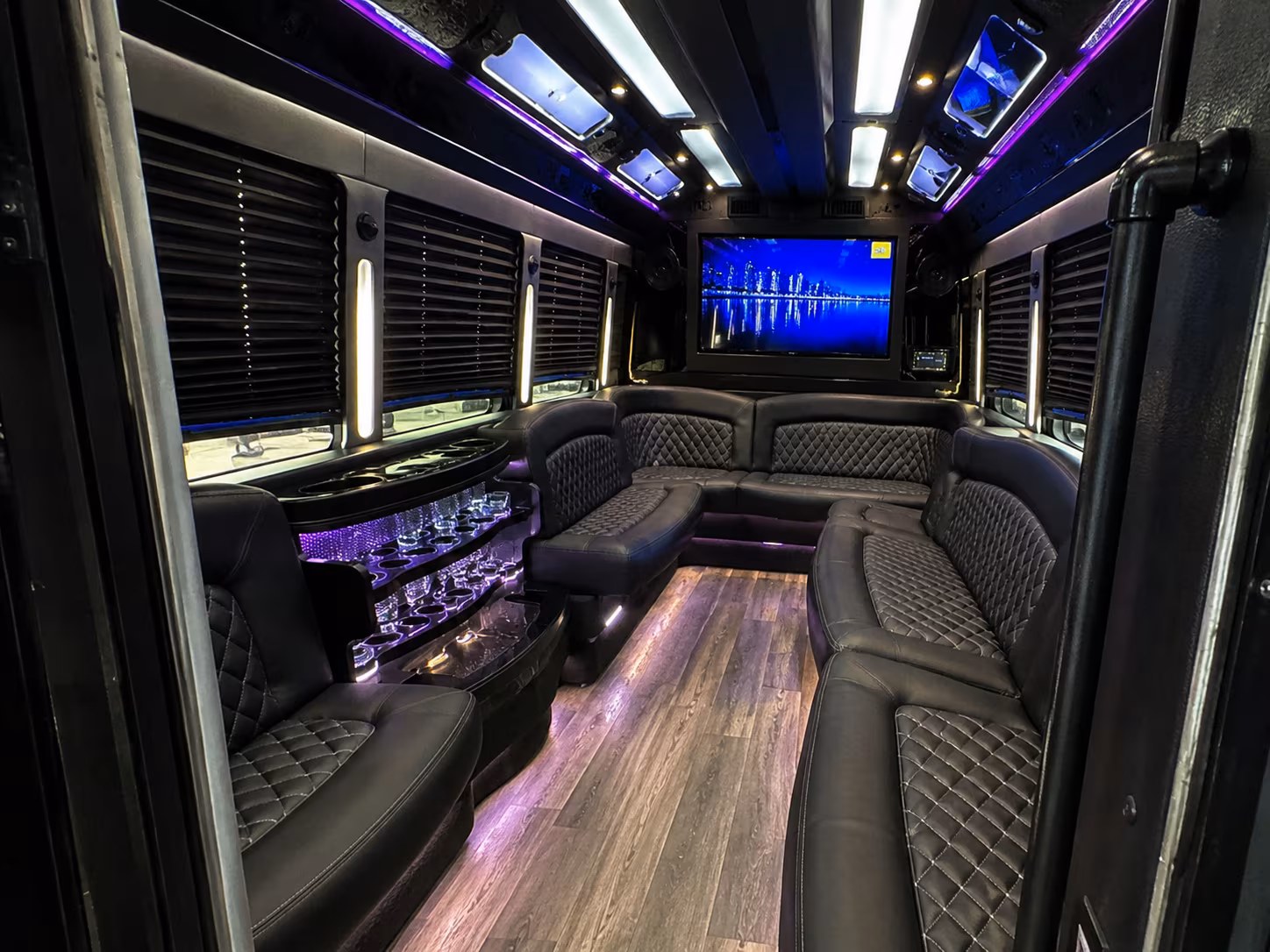 15 Passenger Party Bus Inside