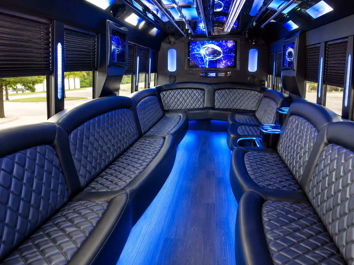 18 Passenger Party Bus Inside