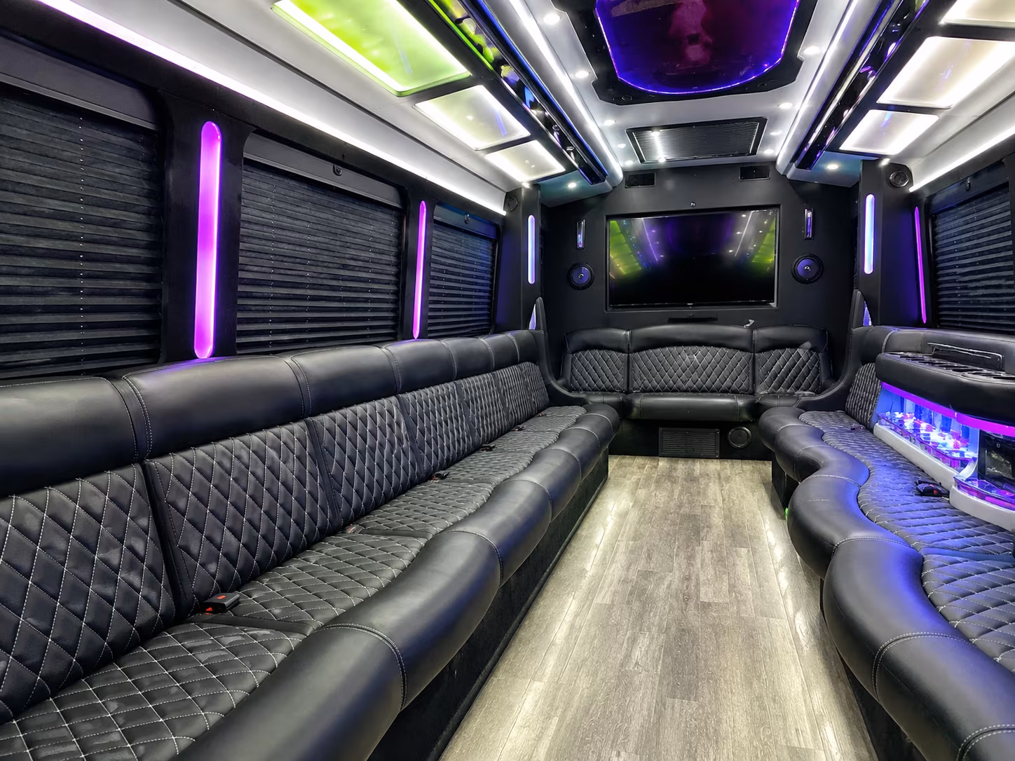 20 Passenger Party Bus Inside