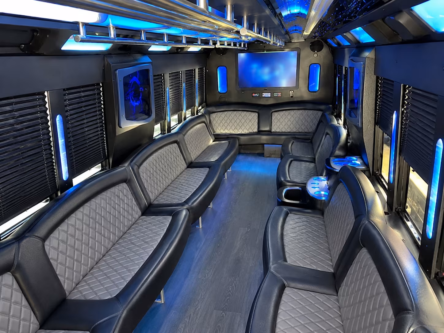 28 Passenger Party Bus Interior