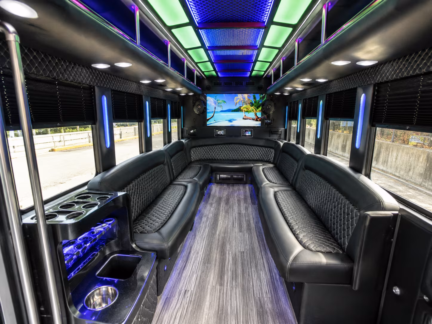 Santa Maria Concert & Music Festival Transportation party bus exterior