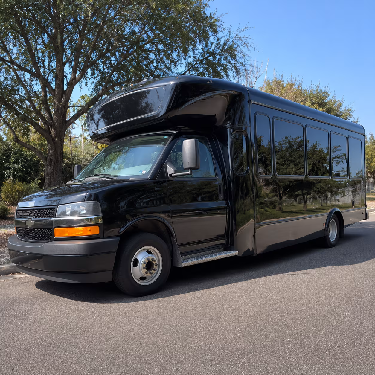 Santa Maria Private Event Transportation party bus exterior