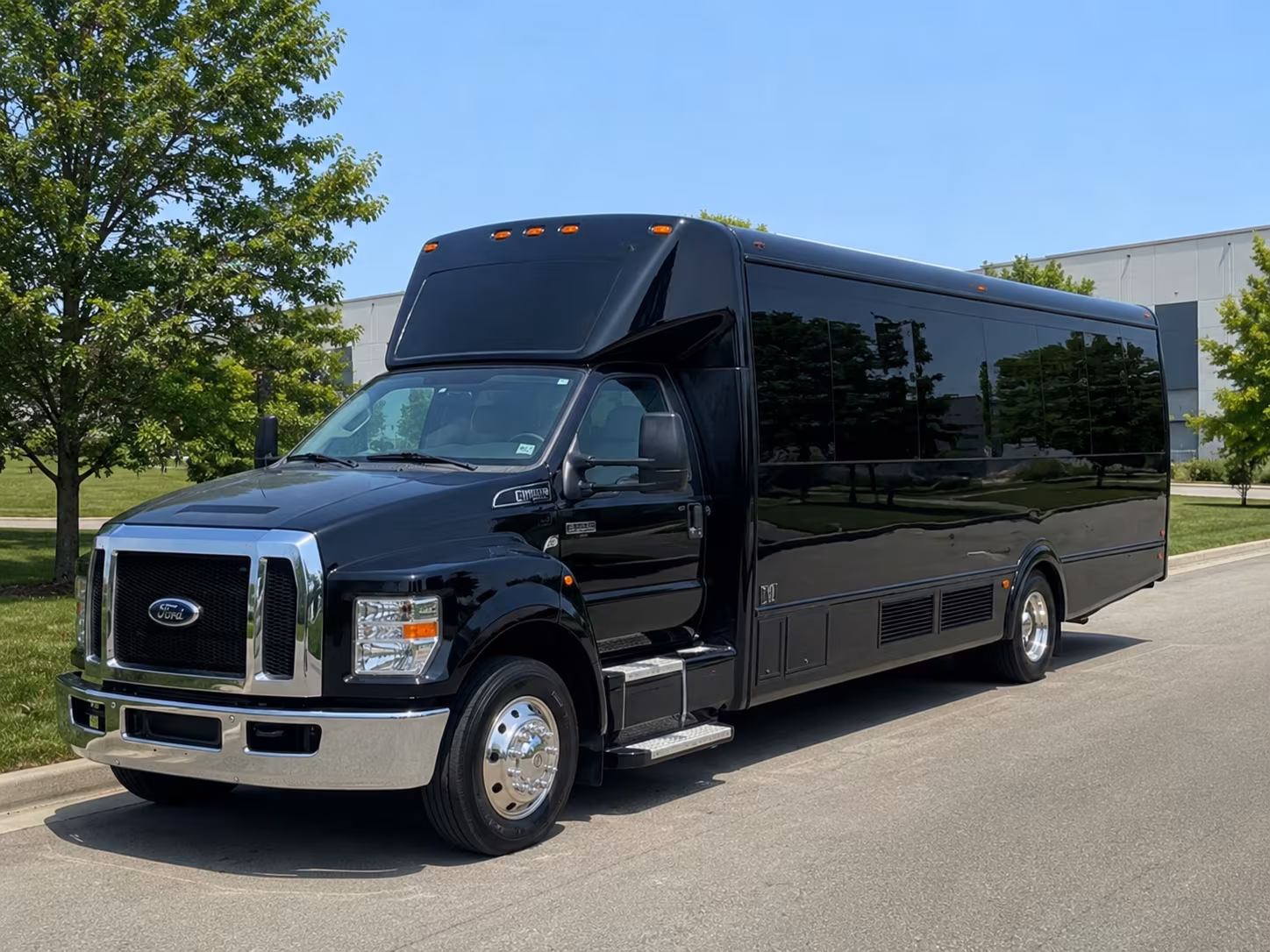 Santa Maria Private Event Transportation party bus exterior