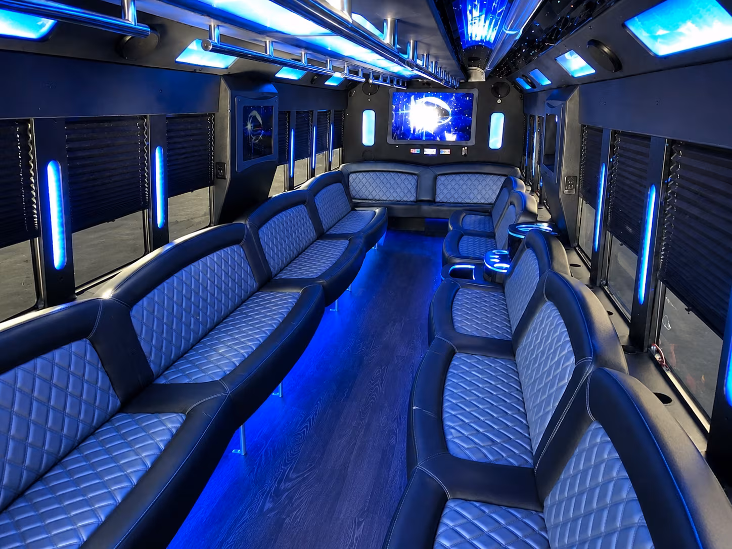Santa Maria Private Event Transportation party bus exterior