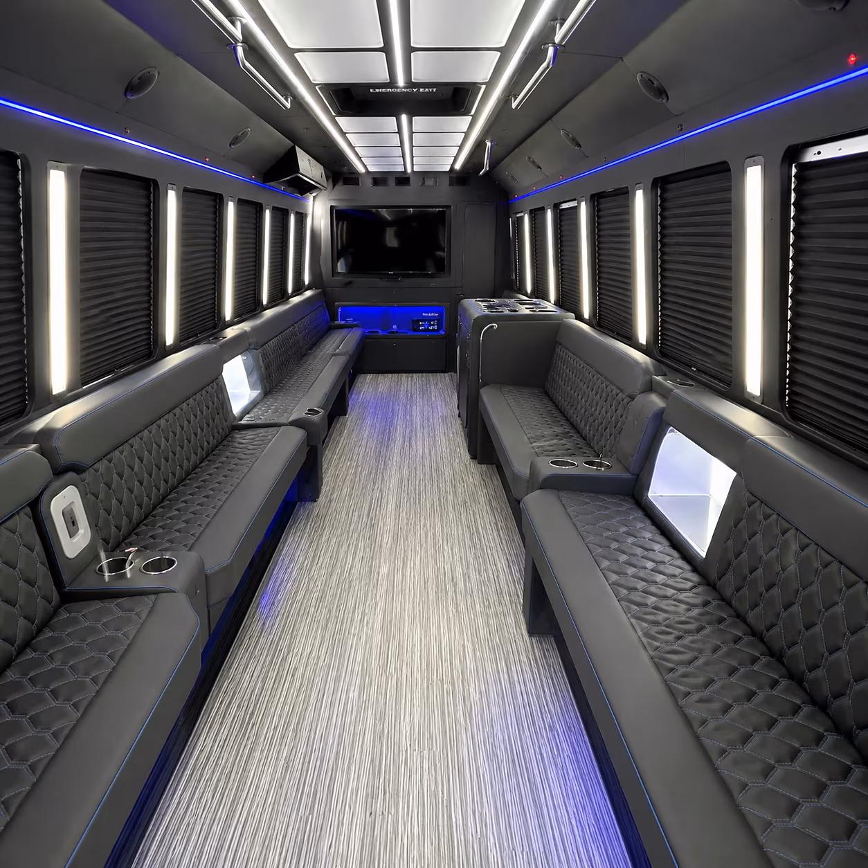 Santa Maria Prom & Homecoming Transportation party bus interior