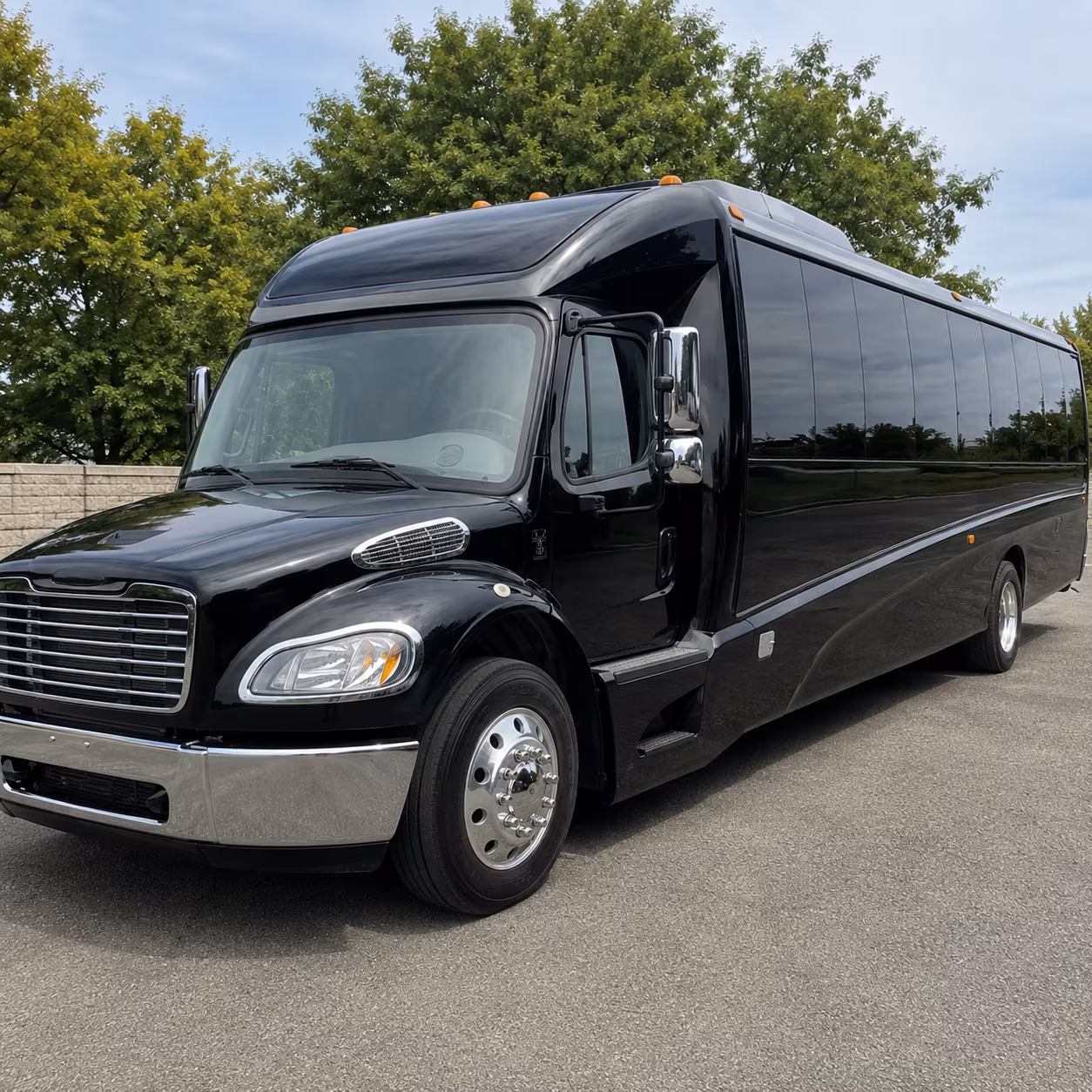 Santa Maria School Event Transportation party bus exterior