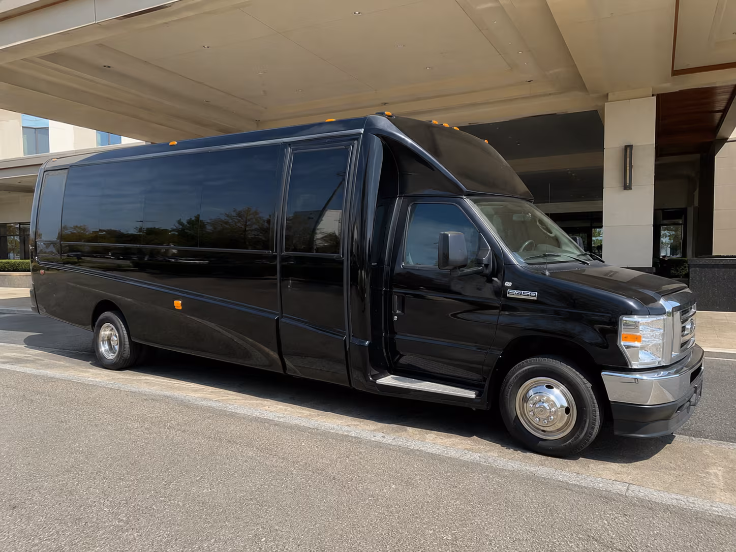 Santa Maria Sporting Event Transportation party bus exterior