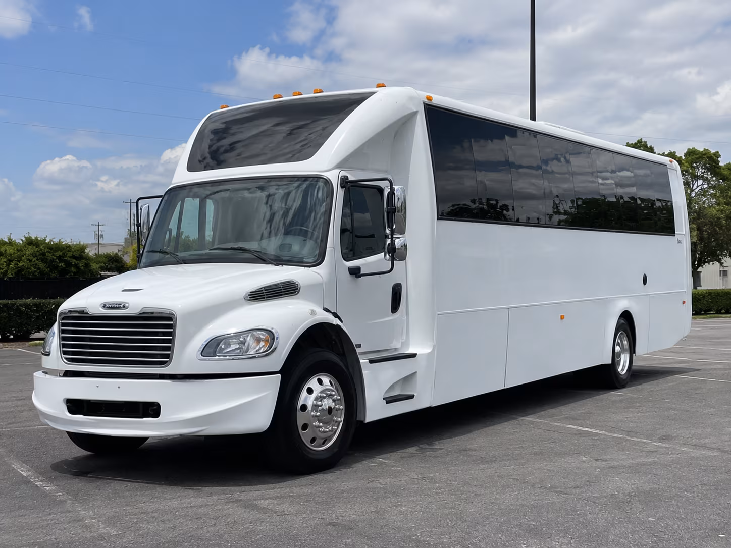 Santa Maria Sporting Event Transportation party bus exterior