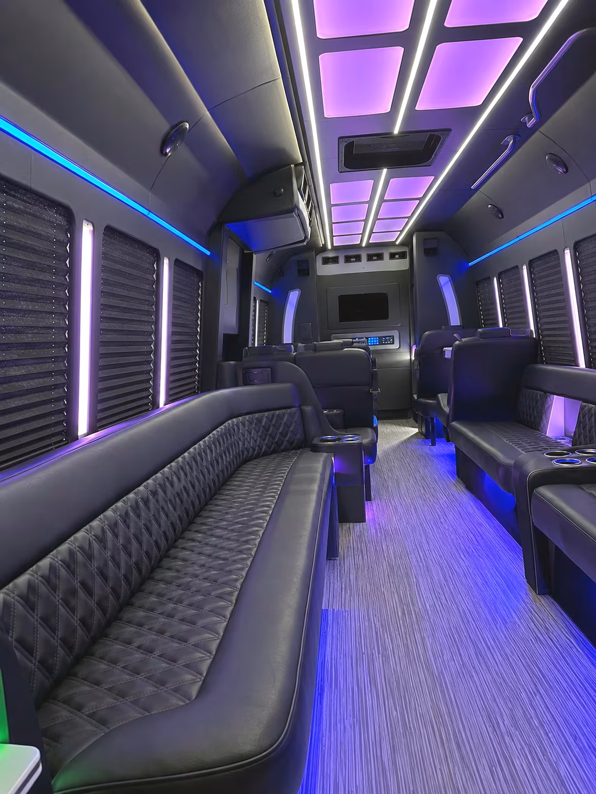 Santa Maria Wedding Transportation party bus interior